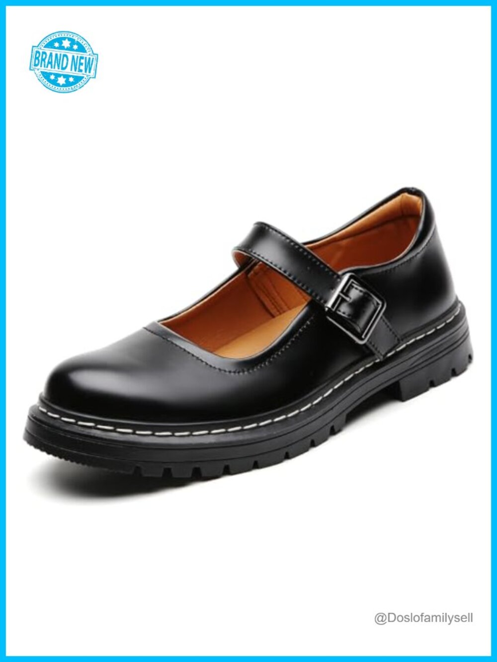 Women's Mary Jane Platform Oxford Dress Shoes Buckle Strap Memory Foam